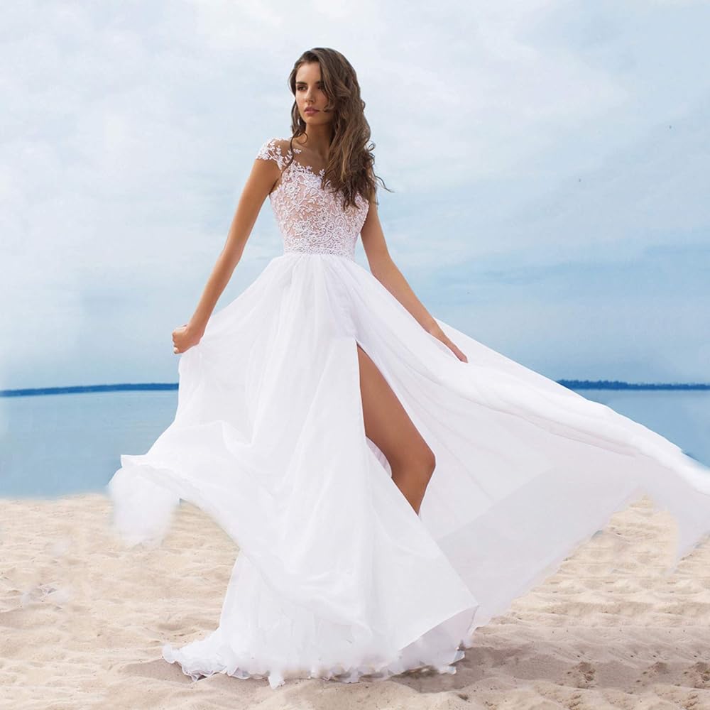 lightweight beach wedding dresses