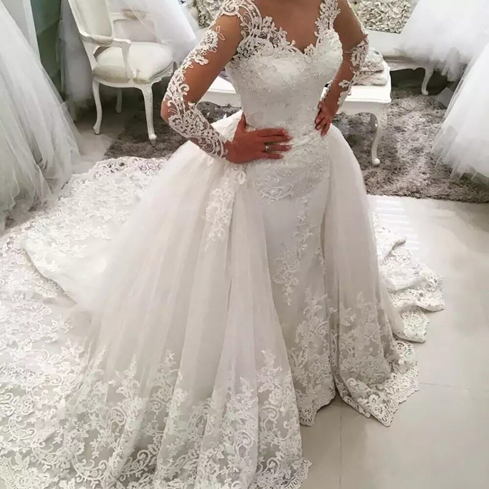 2 in 1 wedding dress