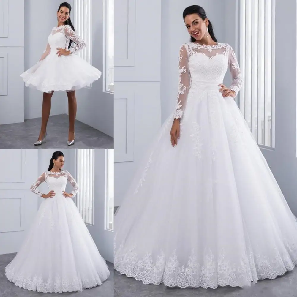 2 in 1 wedding dress