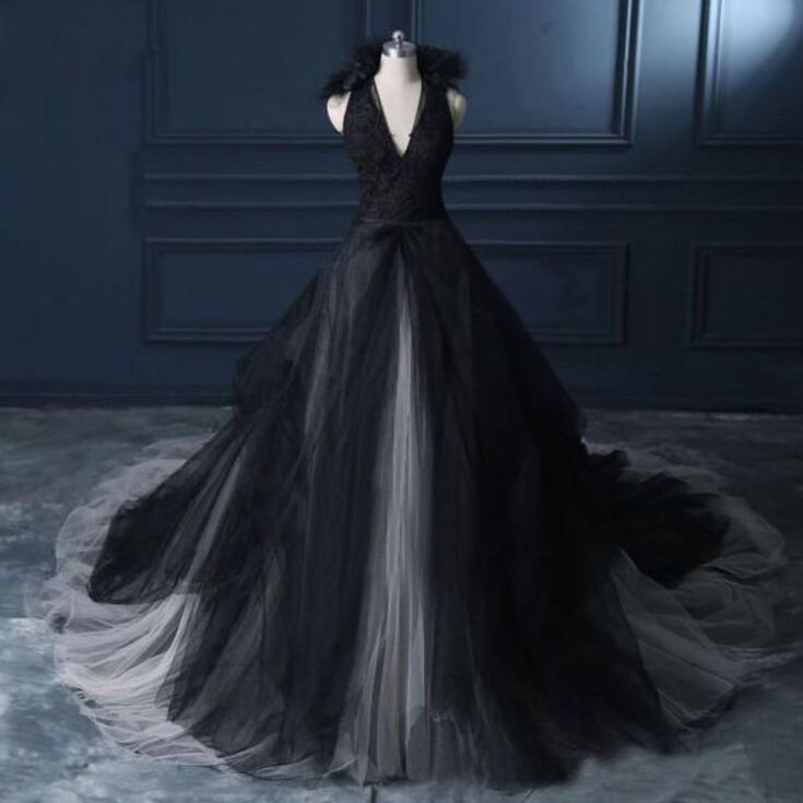 black wedding dress